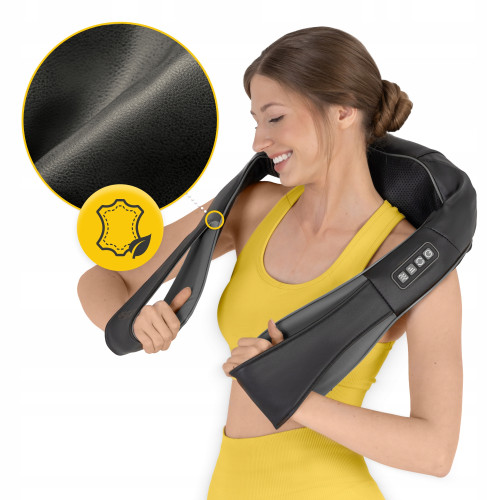 Массажная подушка  4FIZJO Shiatsu Pro+ для шеи и спины Black/Grey - фото №8